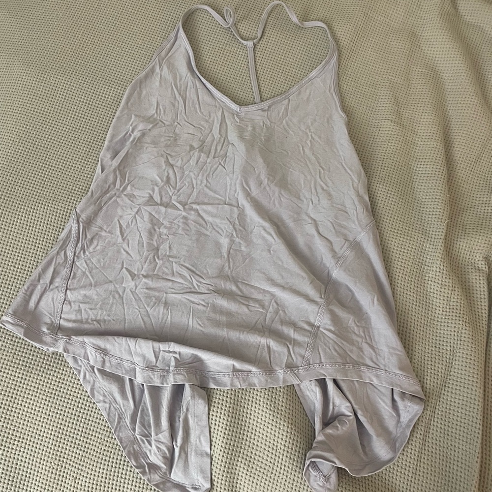 Lululemon tie back lilac tank top
